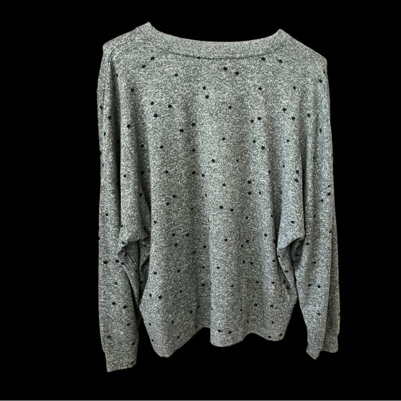 NWT Z SUPPLY Cassidy Flocked Star Long Sleeve Top in Gray, Size Small - Picture 2 of 8